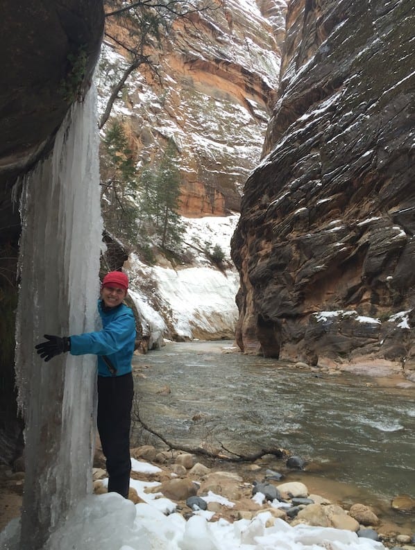 Narrows hike in winter